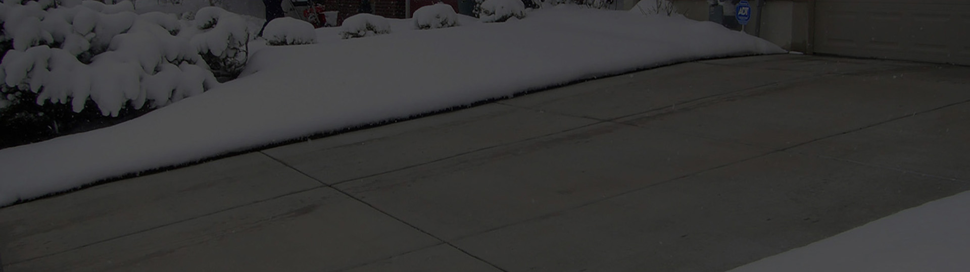 A heated driveway and sidewalk